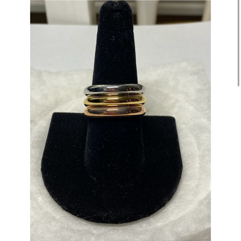 Silver and Gold Textured Rings Collection